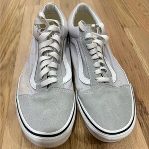 Vans Old Skool Low-Top Sneakers in Light Gray and White